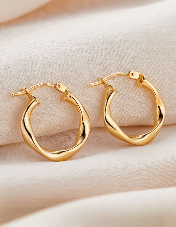 mixed 9ct gold russian ring stud earrings